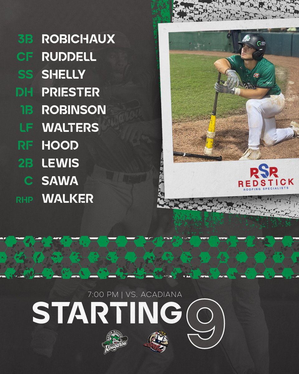 BRRougarou's tweet photo. The lineup is setโฆ and so are the snack prices because itโs TWOS DAY at Goldsby! $2 hot dogs, popcorn, and soft drinks ๐ญ๐ฟ๐ฅค
#BatonRougeRougarou #AcadianaCaneCutters #TCL #Baseball #BaseballLineup #TwosDay #GoldsbyField #SummerBaseball #CollegeBaseball https://t.co/8OSB3opTFj