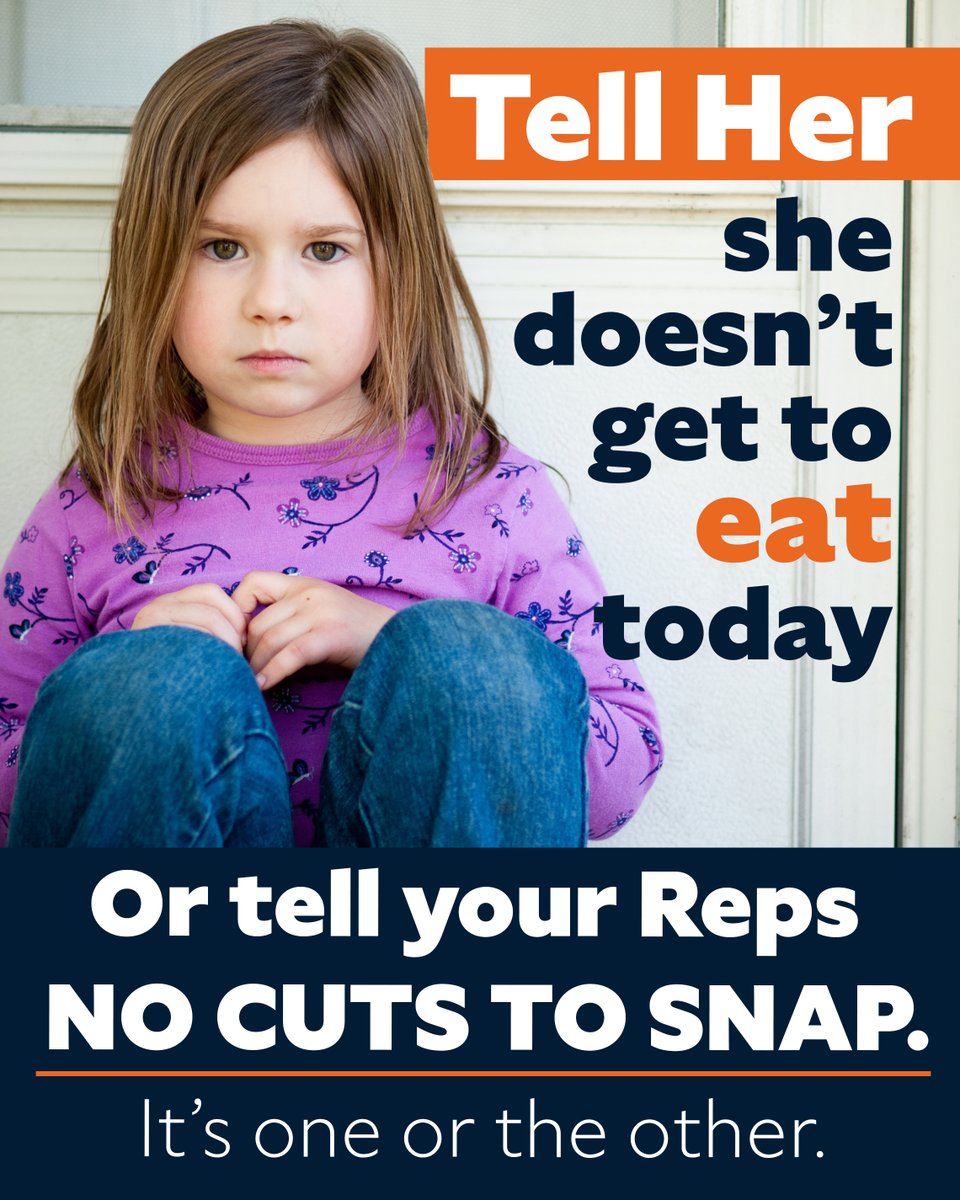 One-third of SNAP participants in NY are kids. Congress is proposing a budget bill that includes $300B in SNAP cuts. 

They are making a decision to let children go to bed on an empty stomach.

👉Tell your reps to vote NO on cuts to SNAP: bit.ly/NoSNAPCuts