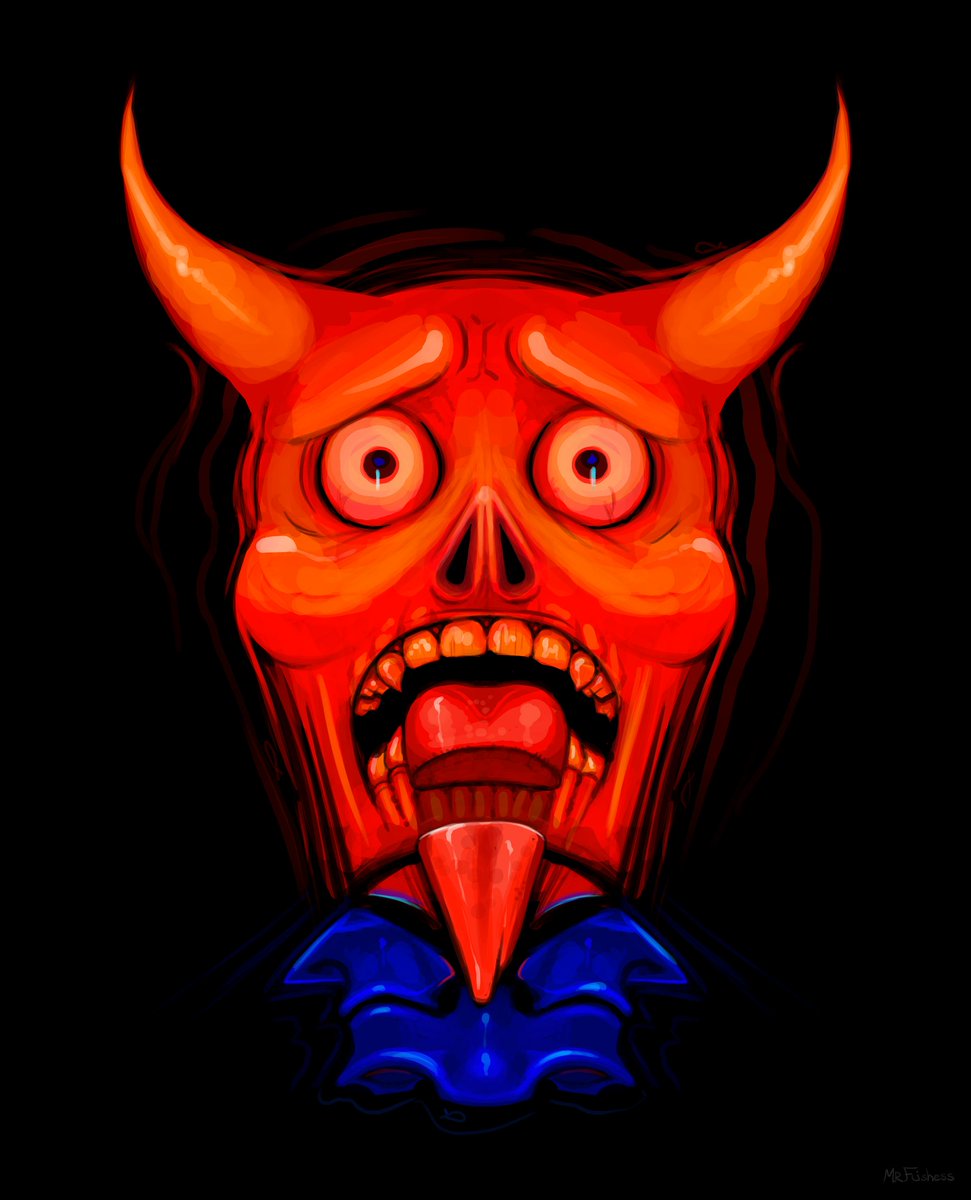 Drew a demon because I was feeling depressed about my artwork.