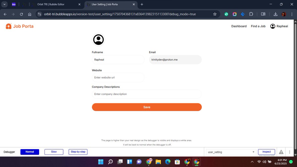 RaphealTri10254's tweet image. Working on a new platform that helps business in Jobs opportunity🔥🔥🔥🔥

I will be dropping a video soon! WATCH OUT🔥🔥🔥
#Bubbleio #Bubbleiodeveloper #Bubbledev #Bubblenocodeapp #BubbleMobileChallenge