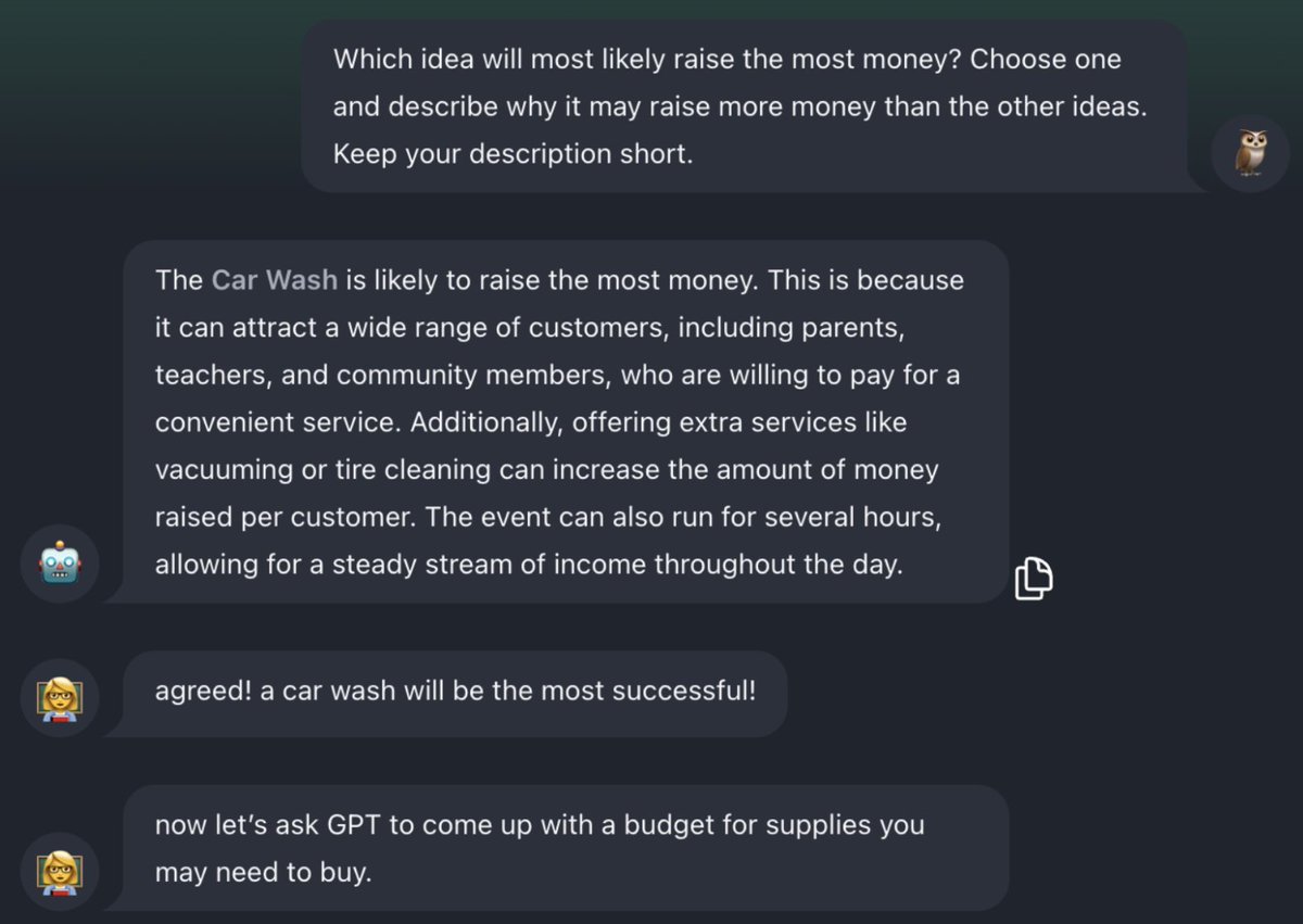 Planning a school fundraiser?

With AI HackStack we chose a car wash, priced it out, and got organized.

Explore more: codecombat.com/hackstack
#AIinEd #AI #Learning #AIEducation #Edtech