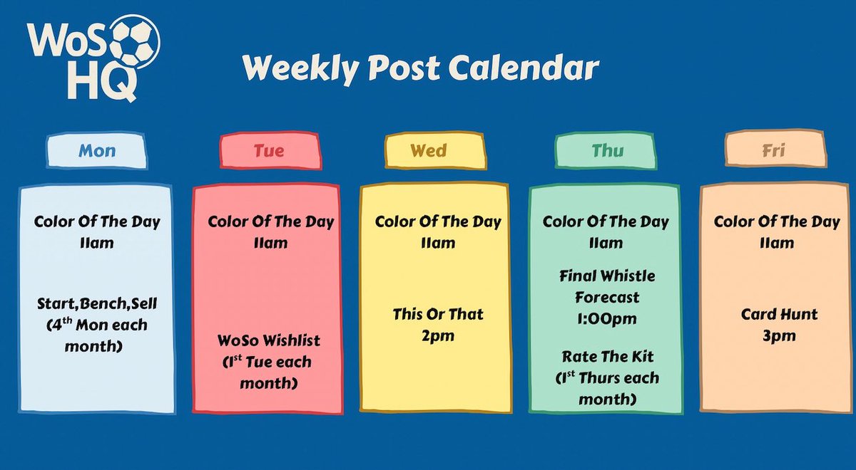 WoSoHQ's tweet image. To go along with all the news, live match chats, general chats, and more we are adding some daily chat posts too! Stop by the WoSo HQ and join in on these topics and more 👇
