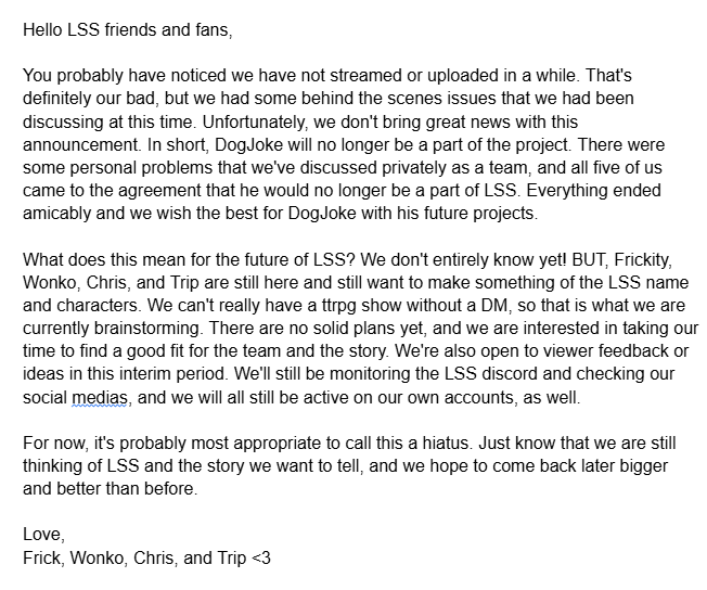 A message to our viewers <3