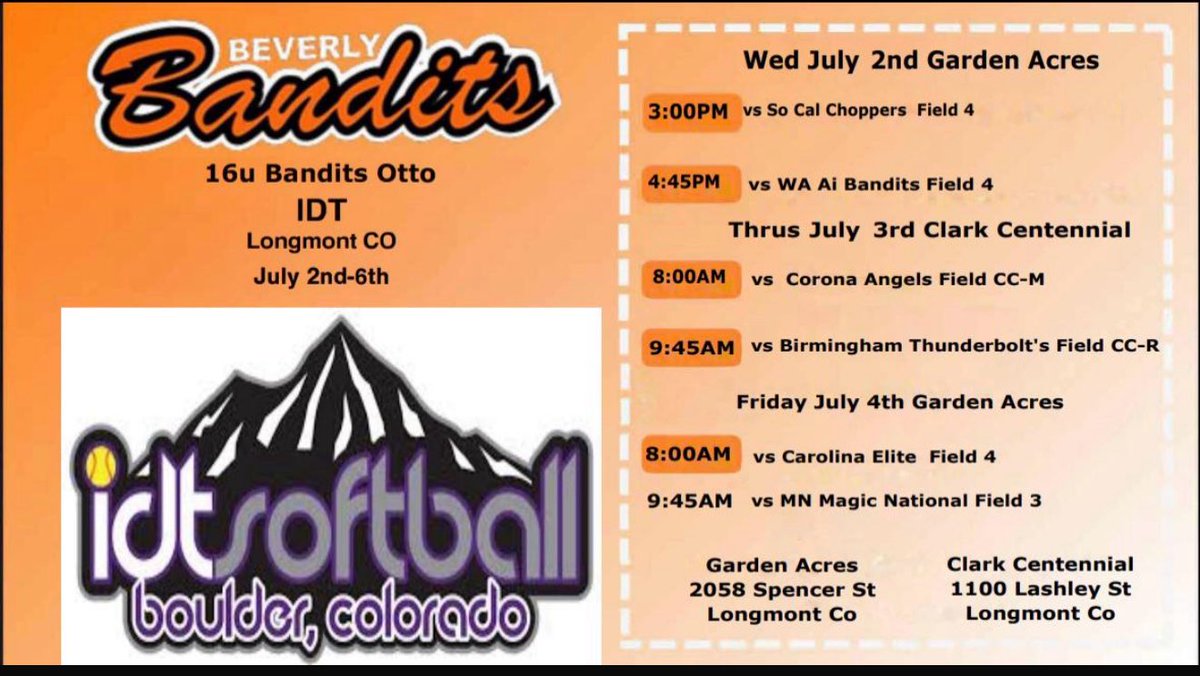 So excited to be back in Colorado next week! Come watch our team compete! 🧡🖤 <a href="/16uOtto/">Beverly Bandits Premier 18u Otto</a>