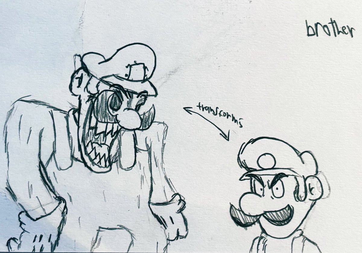 JaysonVazq2053's tweet image. Brother: when MX became “Mario” he made his own “Luigi” so that he could have company, however Brother really doesn’t like being NPC and resents 2017Mx for it.
#marioexe #2017MX #horrorbrew #MXmario