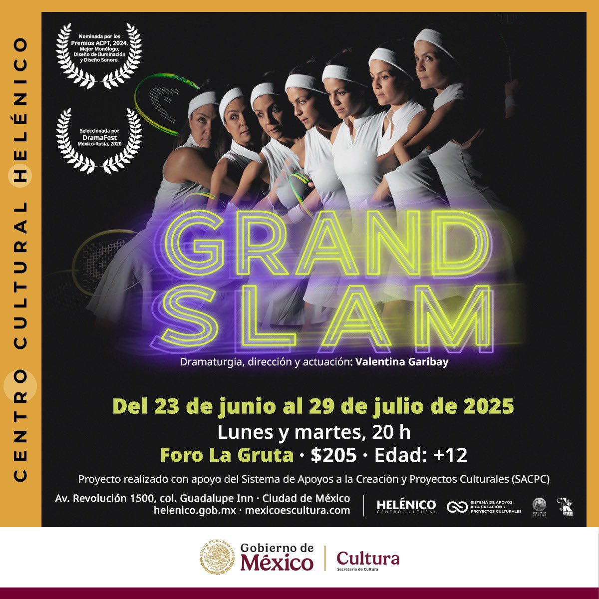lemonmexico's tweet photo. ¡Gana un pase doble para hoy #GrandSlam a las 8:00 pm! 

Así de fácil RT y ❤️, comenta tu nombre completo y dirección y alcaldía del recinto. ¡Vámonos al teatro! https://t.co/Y37KV2ZKOw