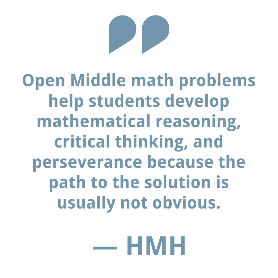 openmiddle's tweet photo. This quote from HMH is a great way to encapsulate Open Middle problems.
#iteachmath #teacher #teachers #teacherlife #math #mathteacher #matheducation #openmiddlemath #openmiddle #learning #criticalthinking #teacherhacks #teacherhack #edu https://t.co/Xijm6bz57y