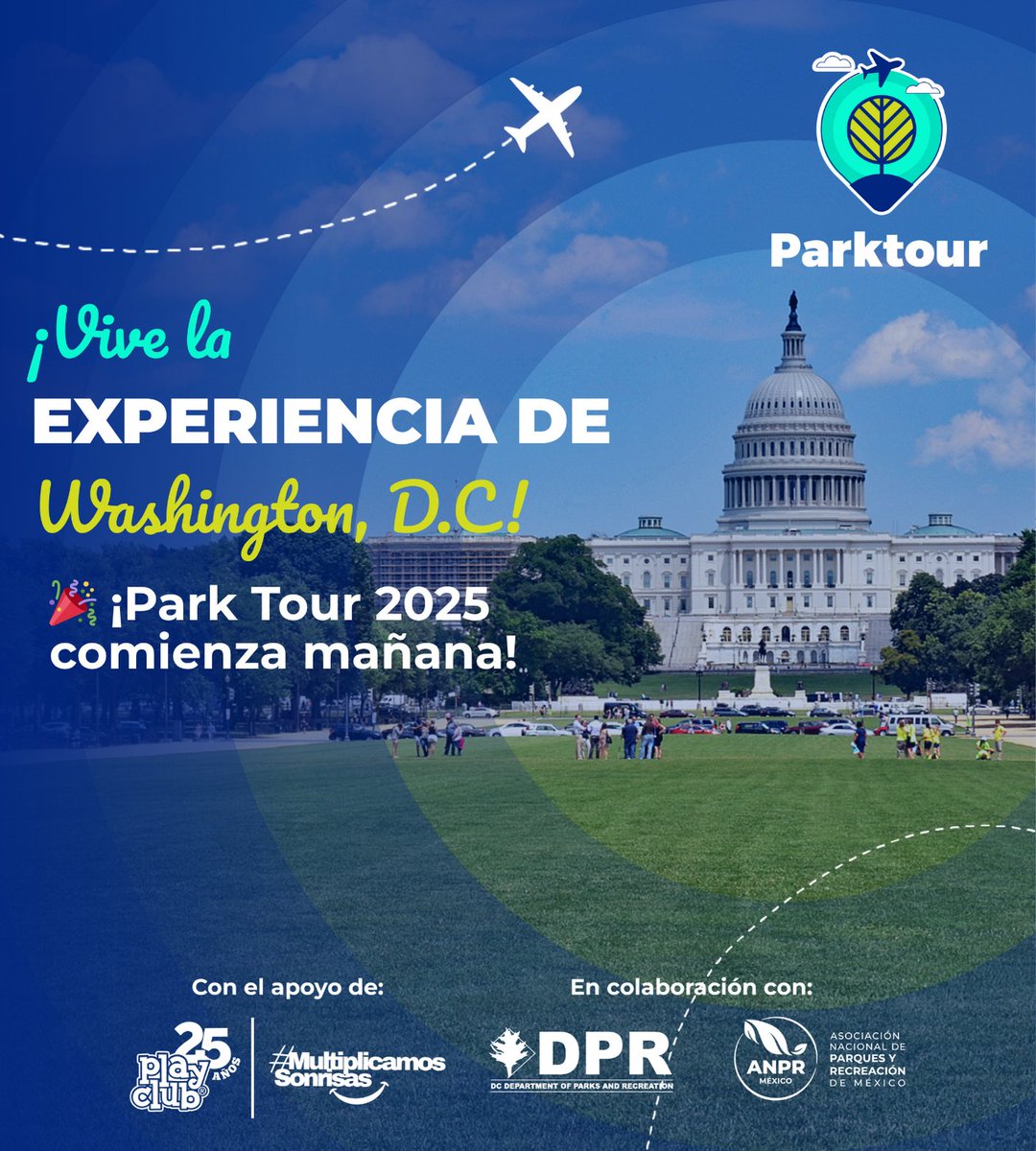 ⏳ ¡Mañana es el gran día!
Park Tour 2025 arranca en Washington D.C. y estamos listos para vivir una experiencia formativa inolvidable.

¡Acompáñanos desde donde estés! 💚