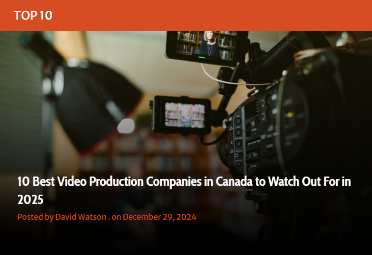 HELPYmedia's tweet photo. Top boîtes de production vidéo au Canada en 2025? 🍁 DesignDrizzle liste les plus talentueuses! Trouvez votre partenaire idéal pour des vidéos percutantes. On est fiers d'y figurer! 😉

👉 https://t.co/n0QPNN6H4l 

#productionvideo #videomarketing #canada #HELPMedia https://t.co/YJm98k8dYy