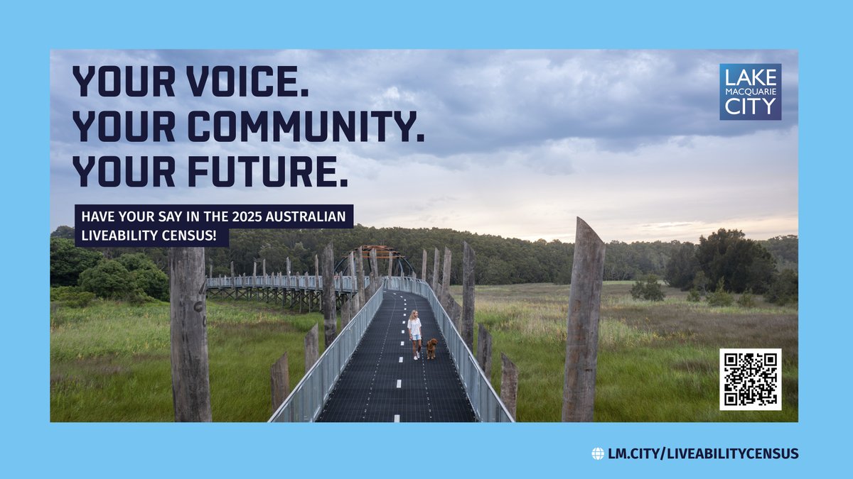 Final chance to have your say in the 2025 #Australian_Liveability_Census. The nationwide research will help us understand perspectives on the liveability of #LakeMac and the wider region and how we compare to the rest of the country. Complete the survey lm.city/liveabilitycen…