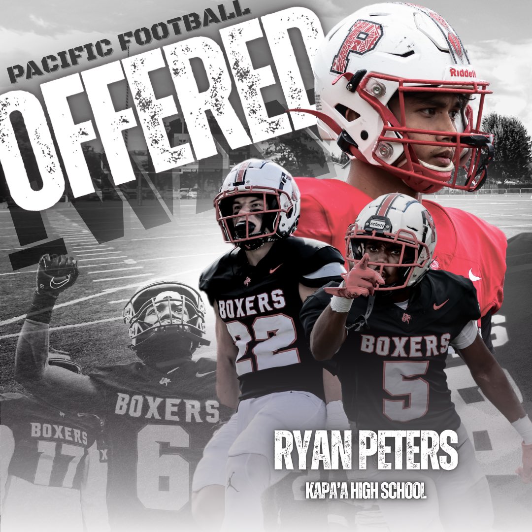Humbled and Blessed to receive an offer from Pacific University <a href="/Boxer_Football/">Pacific Football</a>!🙏🏼 Faafetai Coach <a href="/Coach_Taura/">Kit Taura</a>. Alofa atu! Muamua le Atua!💯KAUAI BOY!💯