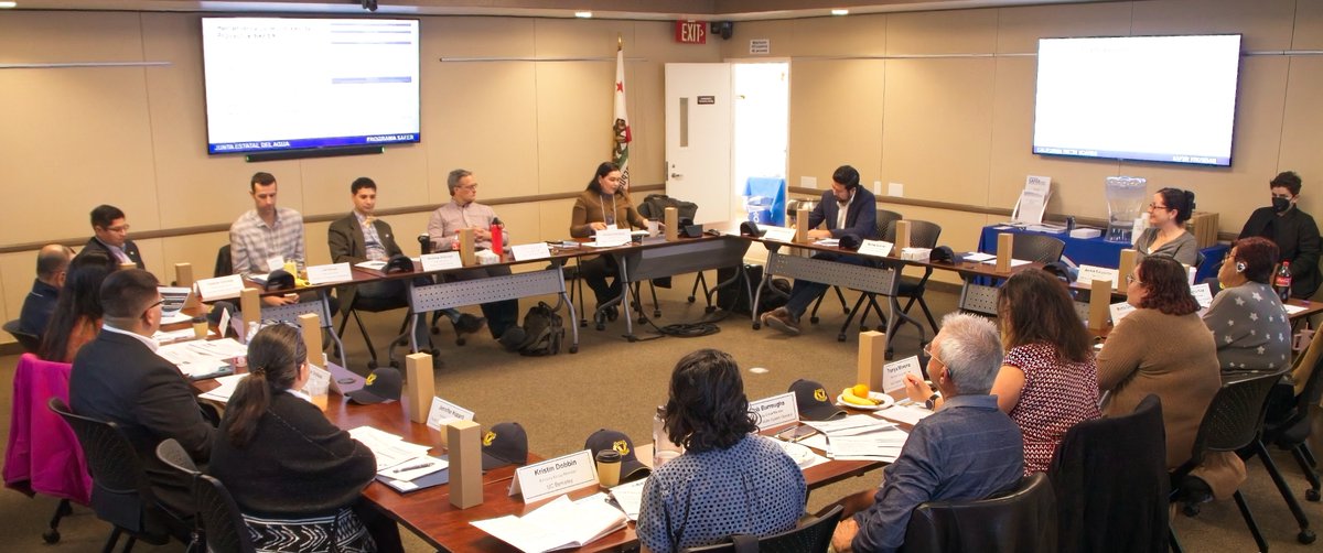 The SAFER Advisory Group meets this Thursday to discuss the Needs Assessments Results, Draft Fund Expenditure Plan, consolidations, &amp; Quarterly Updates on Metrics. The Group provides the Board advice &amp; feedback on the implementation of water system projects &amp; related policies.