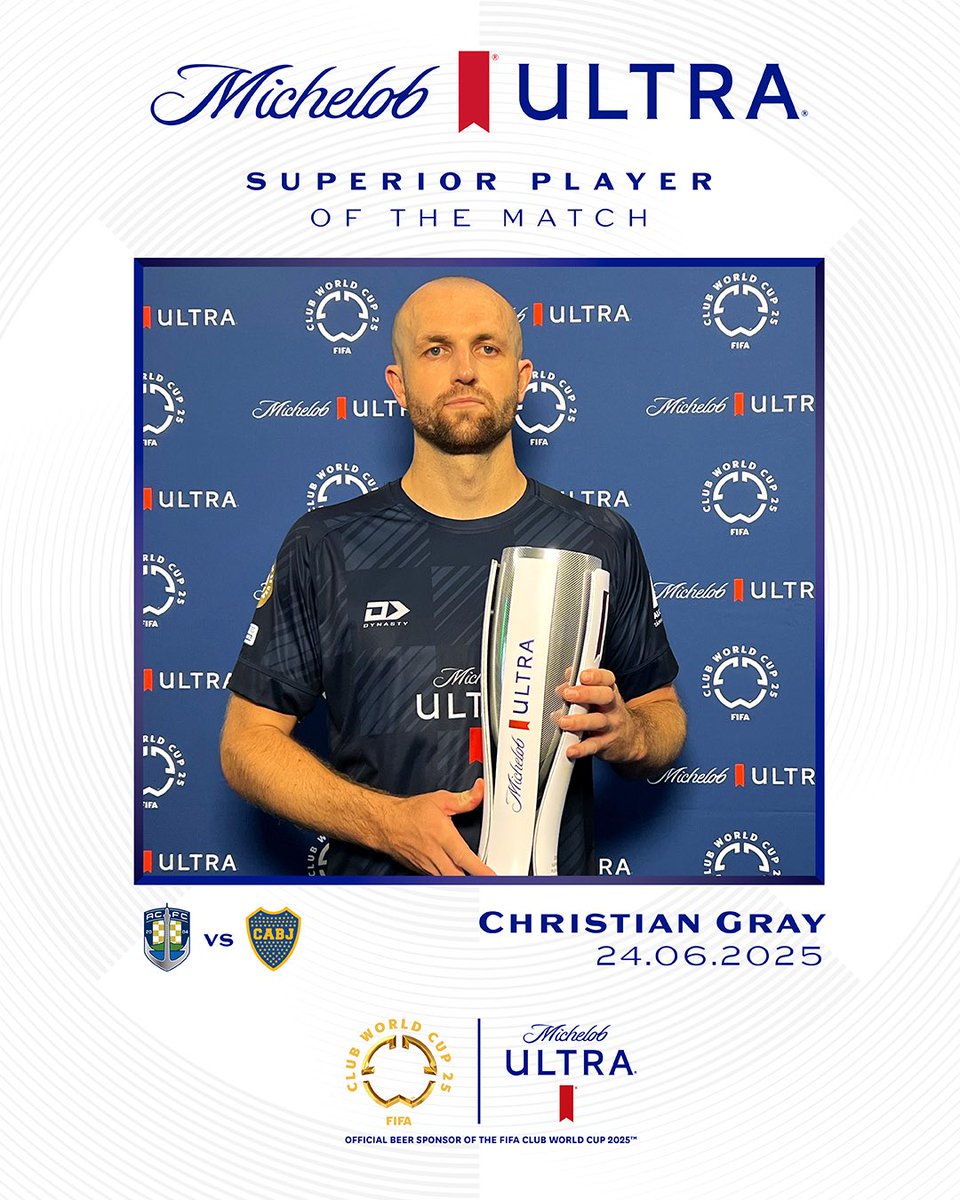 Christian Gray with the header that solidified a historical match for <a href="/AucklandCity_FC/">🇳🇿 Auckland City FC</a>! 

#SuperiorPlayerofTheMatch
#SuperiorisWorthPlayingFor
#FIFACWC
<a href="/MichelobULTRA/">Michelob ULTRA</a> | <a href="/playformichelob/">Michelob ULTRA</a>