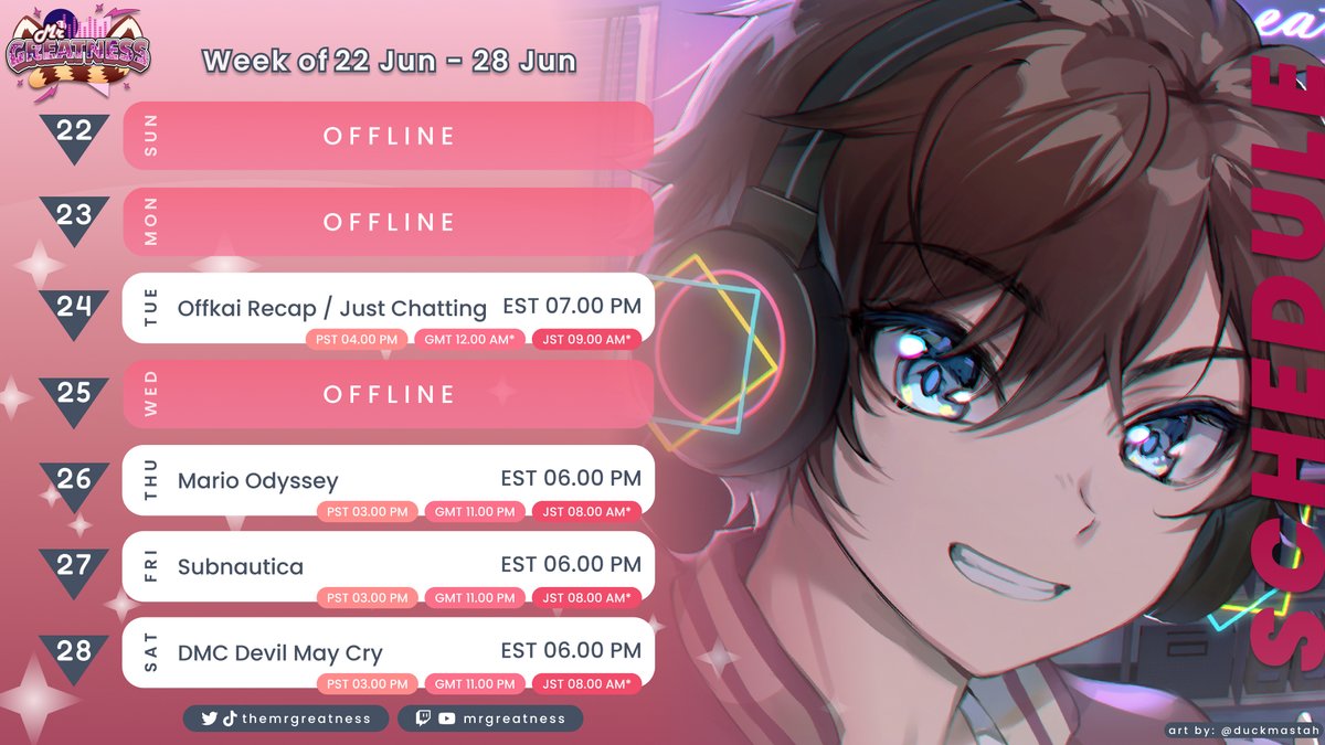 We Are Soooo Back 😉
hope to see you soon!! 
✨🫰

twitch.tv/mrgreatness