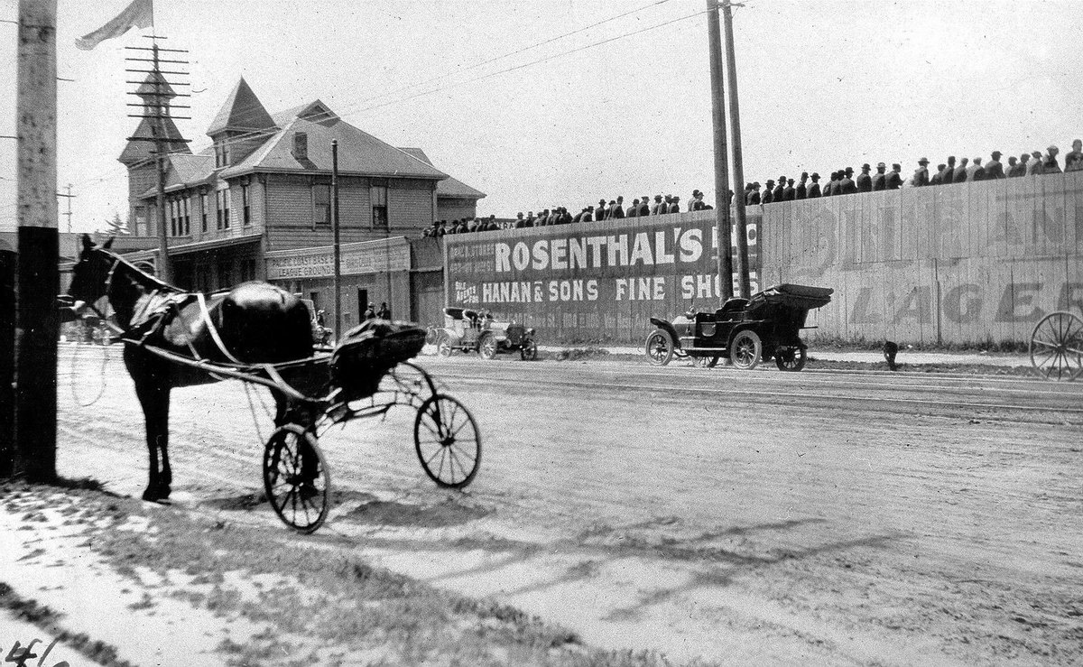 Freeman's Park, Oakland, CA, 1910 - This wooden ballpark was built in 1899 and home to PCL Oakland Oaks. The 7,000-seat venue was also home to Oakland Commuters of California League. In 1913 the Oaks moved into new Oaks Park (built for $80,000) in Emeryville and stayed till 1955