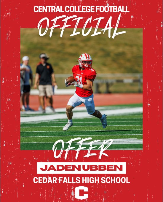 JadenUbben's tweet image. After a good phone call with @CoachTimLydon tonight, I'm thankful to receive an offer from @CentralDutchFB!
@Football_CF