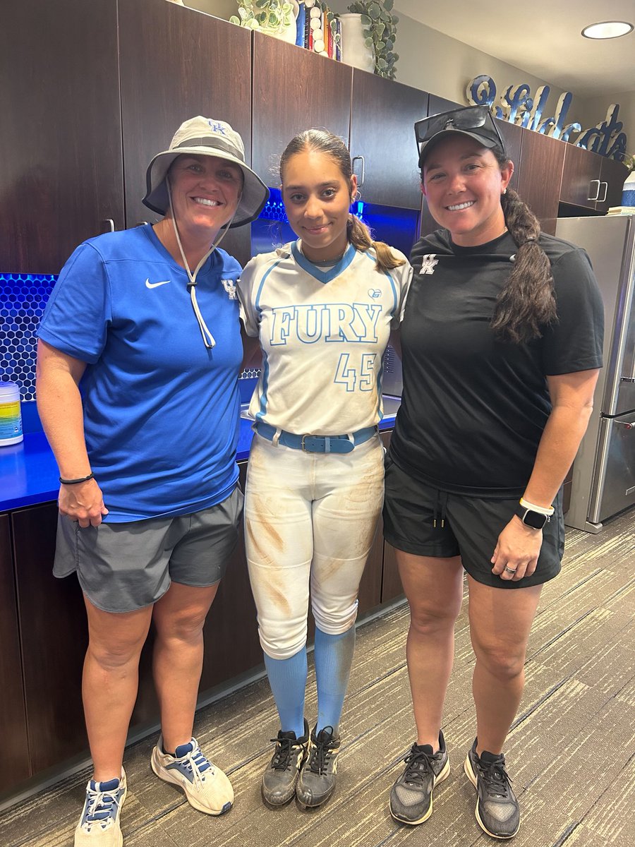 Skylar Mathies (@skylar_2029) on Twitter photo Thank you <a href="/UKsoftball/">Kentucky Softball</a>, <a href="/UKCoachLawson/">Rachel Lawson</a>, <a href="/UKCoachHimes/">Kristine Himes</a>,
<a href="/gbaalman25/">Grace Baalman</a>, <a href="/coachjb_18/">Molly Belcher</a>, <a href="/BrittCerv14/">Brittany Cervantes</a>, <a href="/abby_hammond13/">Abby Hammond</a> and staff for a great two days of prospect camp and one day of elite pitching camp. I learned a lot from the instruction over those days that will help me continue to Thank you <a href="/UKsoftball/">Kentucky Softball</a>, <a href="/UKCoachLawson/">Rachel Lawson</a>, <a href="/UKCoachHimes/">Kristine Himes</a>,
<a href="/gbaalman25/">Grace Baalman</a>, <a href="/coachjb_18/">Molly Belcher</a>, <a href="/BrittCerv14/">Brittany Cervantes</a>, <a href="/abby_hammond13/">Abby Hammond</a> and staff for a great two days of prospect camp and one day of elite pitching camp. I learned a lot from the instruction over those days that will help me continue to