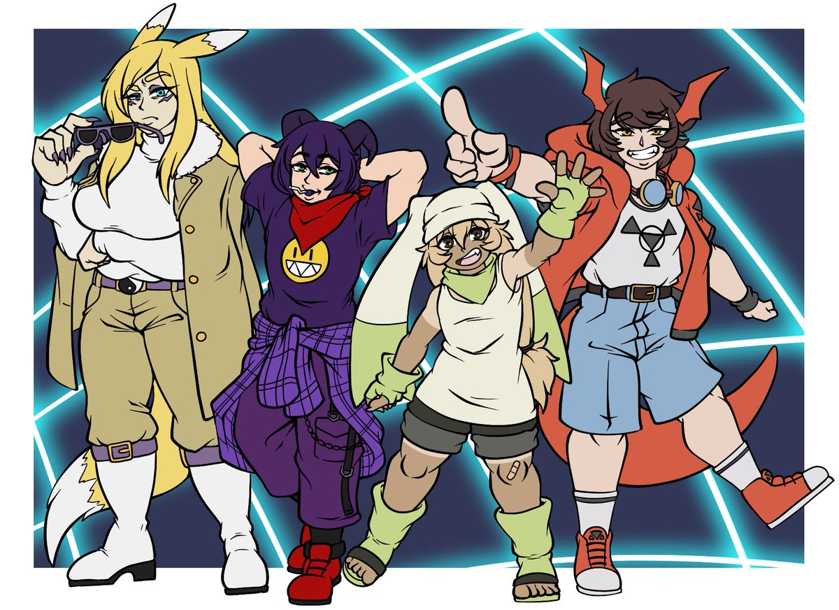 Punished_Kain's tweet photo. I finally got around to coloring this Digimon Tamers thing I did forever ago lmao https://t.co/4PWedMvAl8