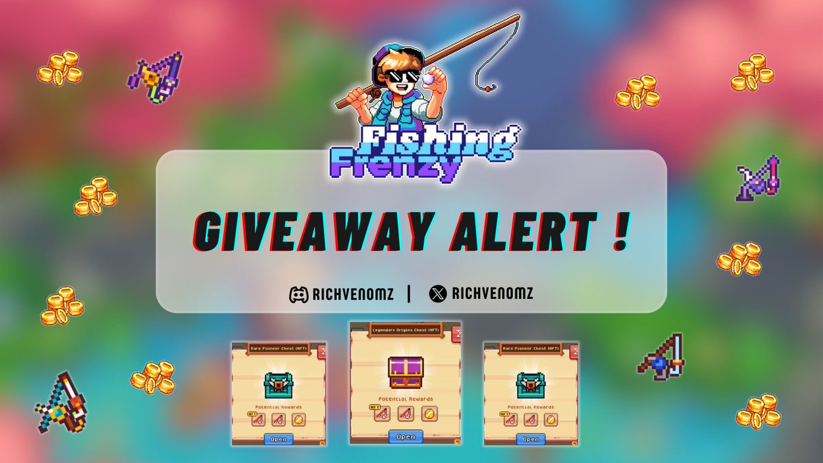 Dzuhri | FFID (@dzuhri_001) on Twitter photo 🎣 GIVEAWAY! 🎣
Win 1 Legendary + 2 Rare Chests! (3 winners)
Guess my <a href="/FishingFrenzyCo/">Fishing Frenzy</a> battle pass level on July 1st!
To enter:
✅ Follow <a href="/FishingFrenzyCo/">Fishing Frenzy</a> & @richvenomz
❤️ Like + RT + Comment your guess
🔁 Tag 3 friends!
Winner announced July 1st!
#FishingFrenzyCo 🎣 GIVEAWAY! 🎣
Win 1 Legendary + 2 Rare Chests! (3 winners)
Guess my <a href="/FishingFrenzyCo/">Fishing Frenzy</a> battle pass level on July 1st!
To enter:
✅ Follow <a href="/FishingFrenzyCo/">Fishing Frenzy</a> & @richvenomz
❤️ Like + RT + Comment your guess
🔁 Tag 3 friends!
Winner announced July 1st!
#FishingFrenzyCo