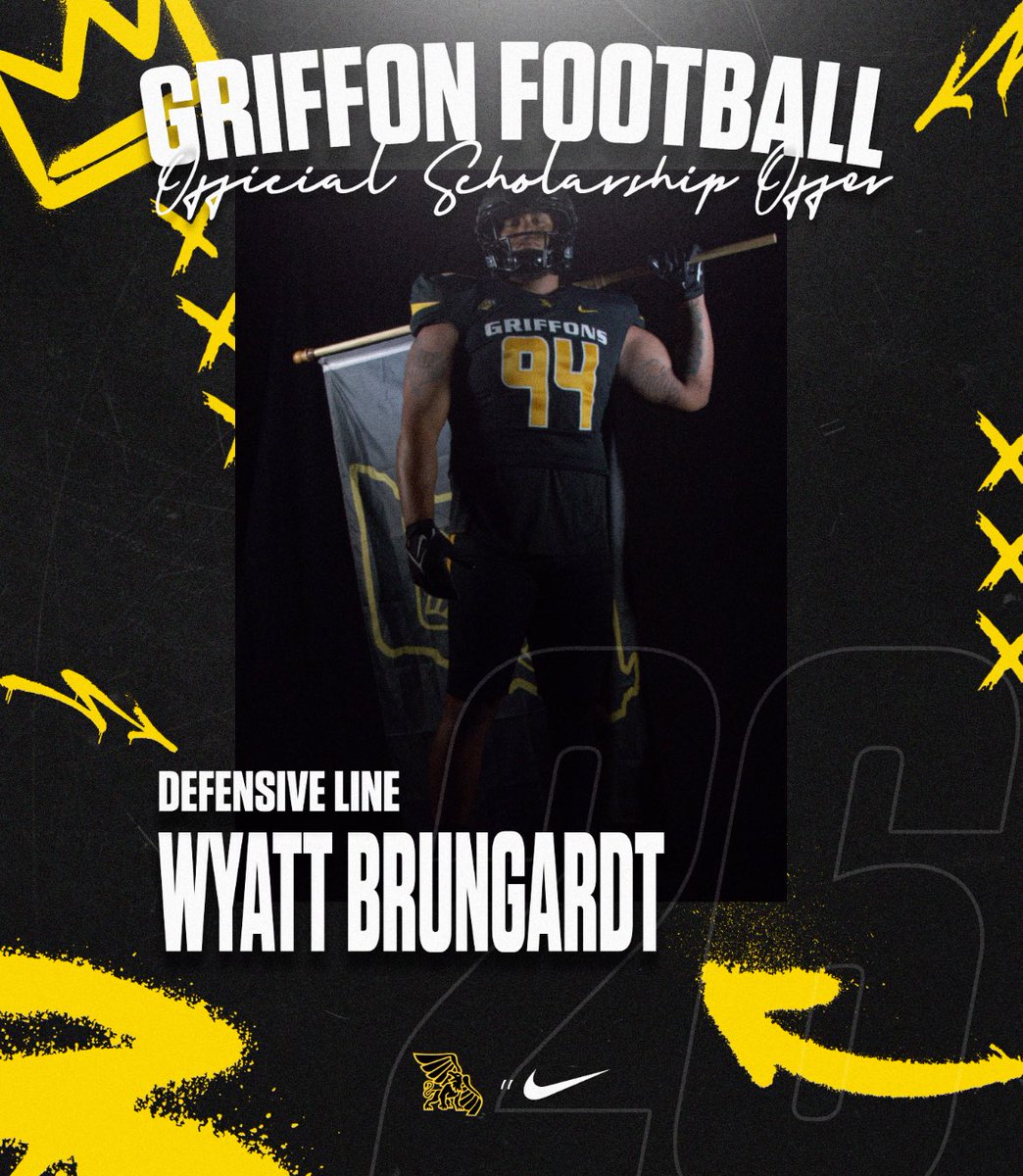 Wyatt Brungardt (@wyattbrungardt_) on Twitter photo After a great conversation with <a href="/CoachStLouis/">Patrick St. Louis</a> I am blessed to receive an offer from Missouri Western. ⚫️🟡
<a href="/CoachGalloM/">Michael Gallo</a>
<a href="/EcoachJ/">Erik Johnson</a> After a great conversation with <a href="/CoachStLouis/">Patrick St. Louis</a> I am blessed to receive an offer from Missouri Western. ⚫️🟡
<a href="/CoachGalloM/">Michael Gallo</a>
<a href="/EcoachJ/">Erik Johnson</a>
