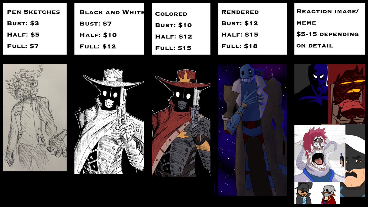 SymphonyOfSans's tweet image. Commission update! Prices have been changed around a bit so be sure to check it out! I’ll post more examples of art in the comments!