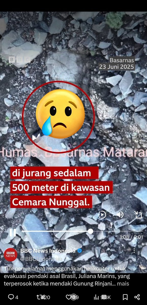 ...Ini bangsat bener lho BBC Indonesia.

Nayangin video jenazah pendaki Brasil tanpa sensor.

Ini Basarnas juga kok bisa2nya kasih video mentah vulgar ke BBC?

Aparat pemerintah yah udah bukan rahasia umum super goblok.

Tapi masa media sekelas BBC ikut2an goblok? (``,)