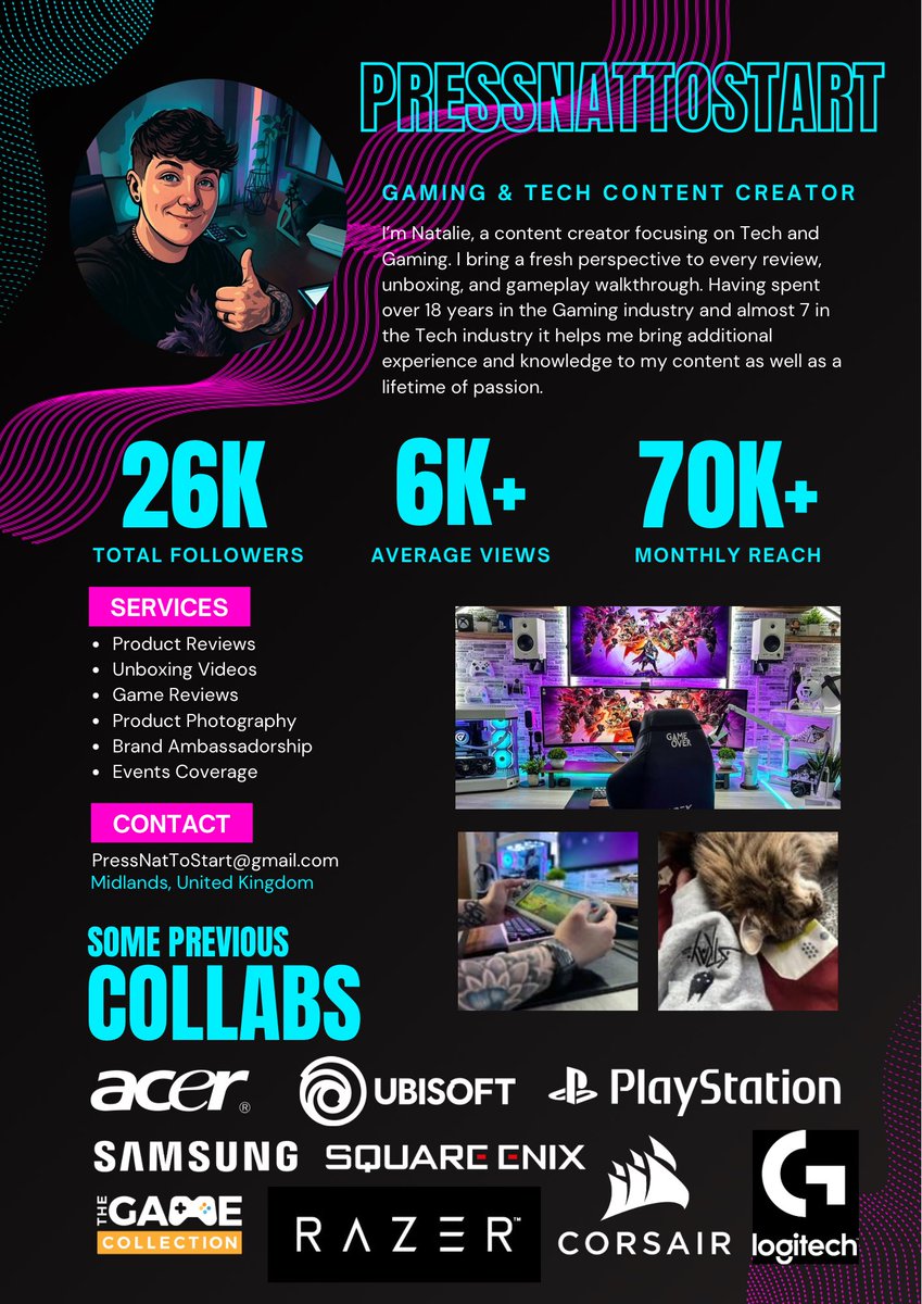 PressNatToStart's tweet image. Darkmatrixzero has evolved into PressNatToStart..
This is a better fit for my channels..that revolve around my love and review of Gaming & Tech! 🙌🏻
My new email is PressNatToStart@gmail.com
Brands, Agencies, Studios please get in touch if you’d like to work together 🫶🏻