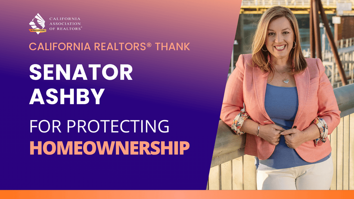 C.A.R. Gov Affairs (@cargovaffairs) on Twitter photo .<a href="/CAREALTORS/">CA ASSN OF REALTORS®</a> thank <a href="/SenatorAshby/">Senator Angelique Ashby</a> for protecting homeownership by voting YES on SB 448. .<a href="/CAREALTORS/">CA ASSN OF REALTORS®</a> thank <a href="/SenatorAshby/">Senator Angelique Ashby</a> for protecting homeownership by voting YES on SB 448.