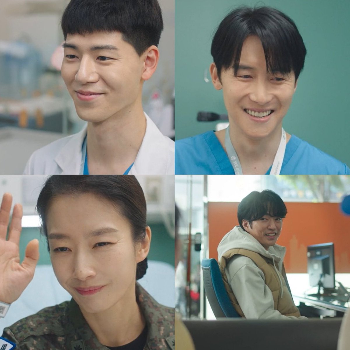 oopsgoeun's tweet image. terminei residente playbook e apesar de ter amado acompanhar a trajetória deles o que me deixou de coração quentinho mesmo foi ver a aparição de cada um dos personagens de hospital playlist e ter um resquício de como cada um estava, amei ver que todos estavam bem e felizes 🥹