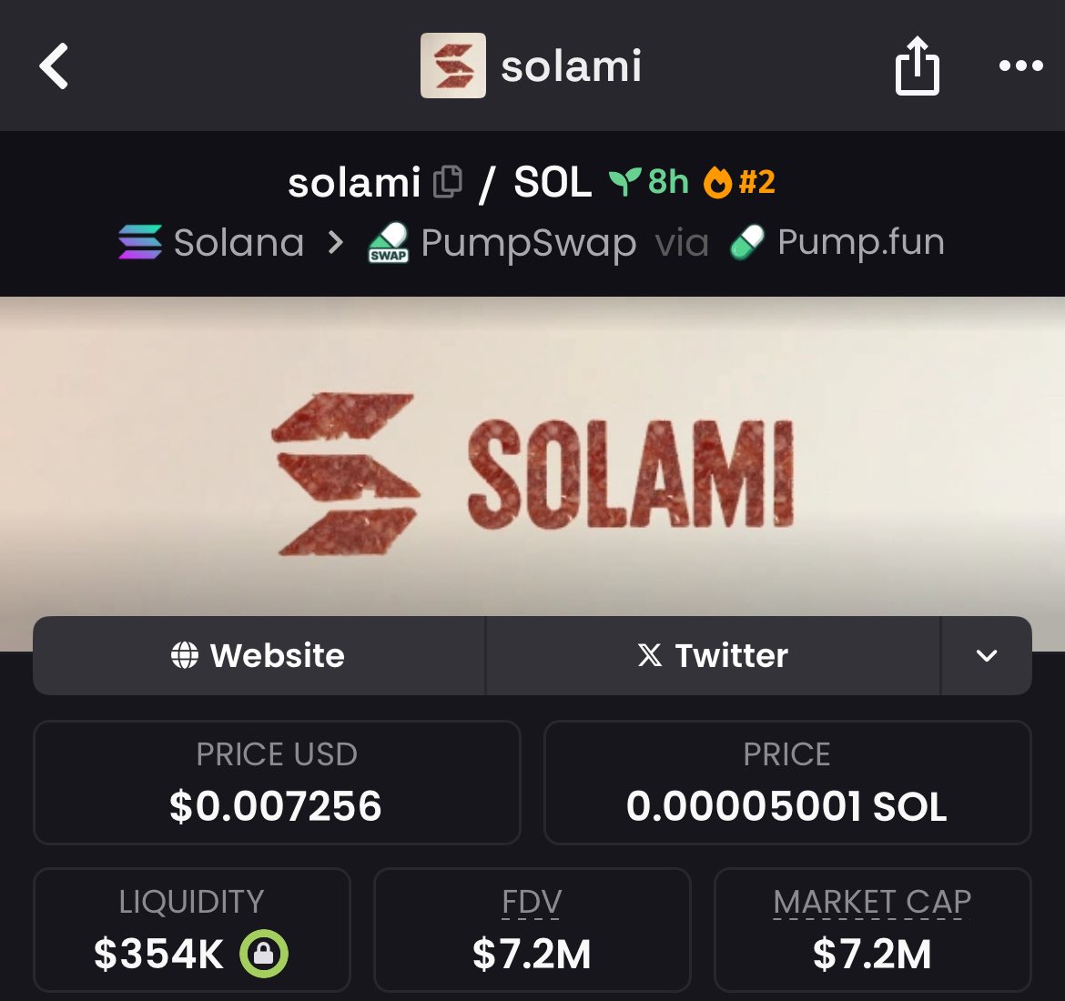 $SOLAMI it’s already 7X in 5 hours😌

Next target $50M 📈