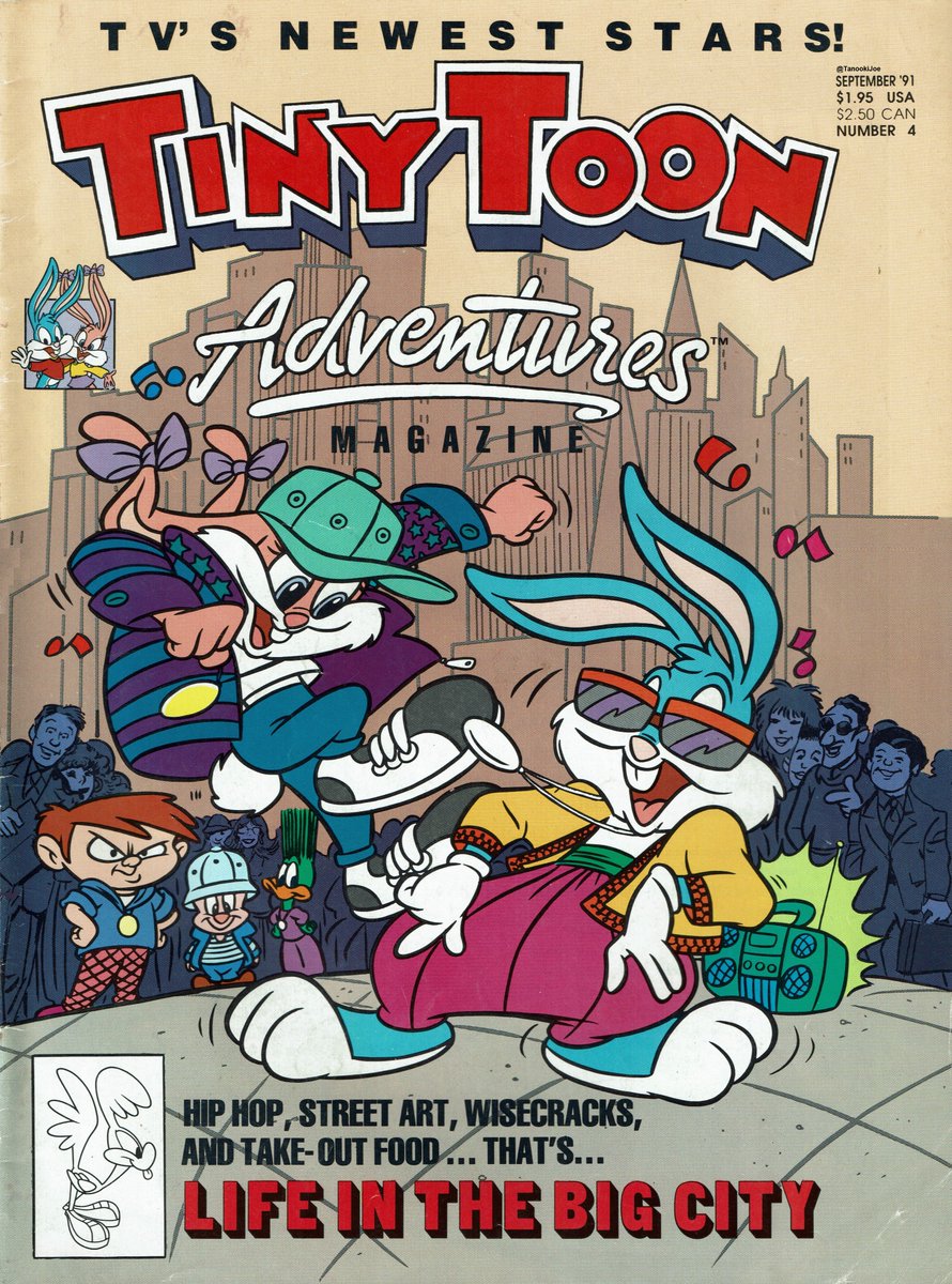 TanookiKuribo's tweet image. For no reason, here's a high-res scan of Tiny Toon Adventures Magazine, September 1991 cover.