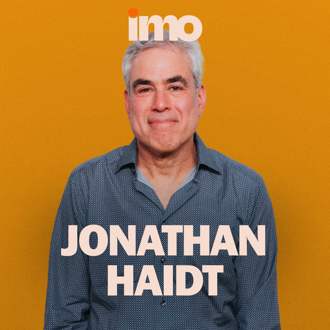 Tomorrow on IMO, we welcome social psychologist Jonathan Haidt for an important conversation about the impact of smartphones and social media on kids. Watch on YouTube or listen wherever you get your podcasts.