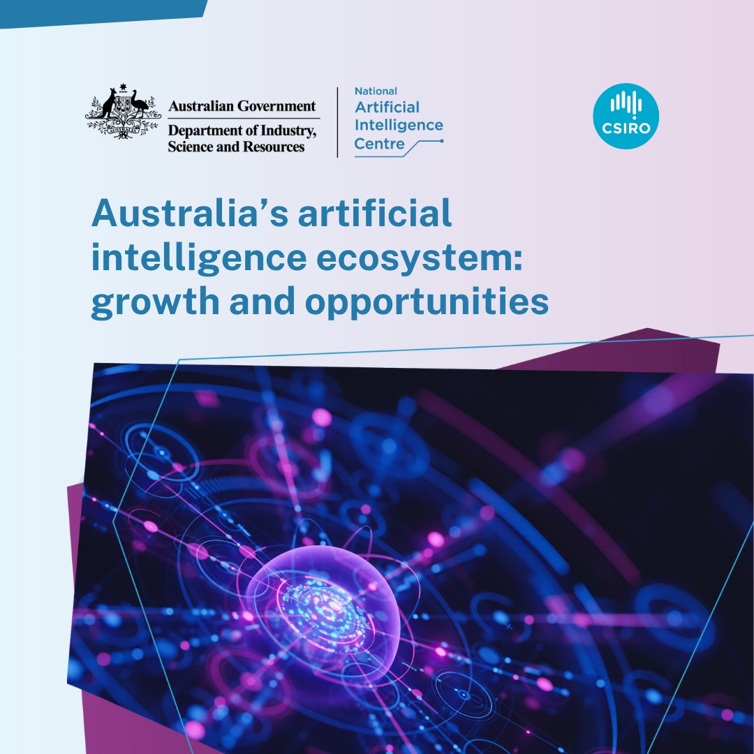 Australia’s 2025 Artificial Intelligence Ecosystem report is out now. It analyses growth and opportunities across Australia’s #ArtificialIntelligence ecosystem.

Read more and explore the data: industry.gov.au/AIEcosystem2025 
#AIAustralia