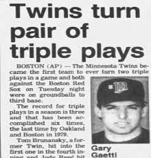 FunBaseballFacts (@funbaseballfact) on Twitter photo The Minnesota Twins are the only team in major league history to turn two triple plays in the same game. Both triple plays went 5-4-3 (Gary Gaetti to Al Newman to Kent Hrbek).
But the Twins still lost that game in 1990 to the Boston Red Sox, 1-0.
#mlb @twins <a href="/Hrbie14/">Kent Hrbek</a> The Minnesota Twins are the only team in major league history to turn two triple plays in the same game. Both triple plays went 5-4-3 (Gary Gaetti to Al Newman to Kent Hrbek).
But the Twins still lost that game in 1990 to the Boston Red Sox, 1-0.
#mlb @twins <a href="/Hrbie14/">Kent Hrbek</a>