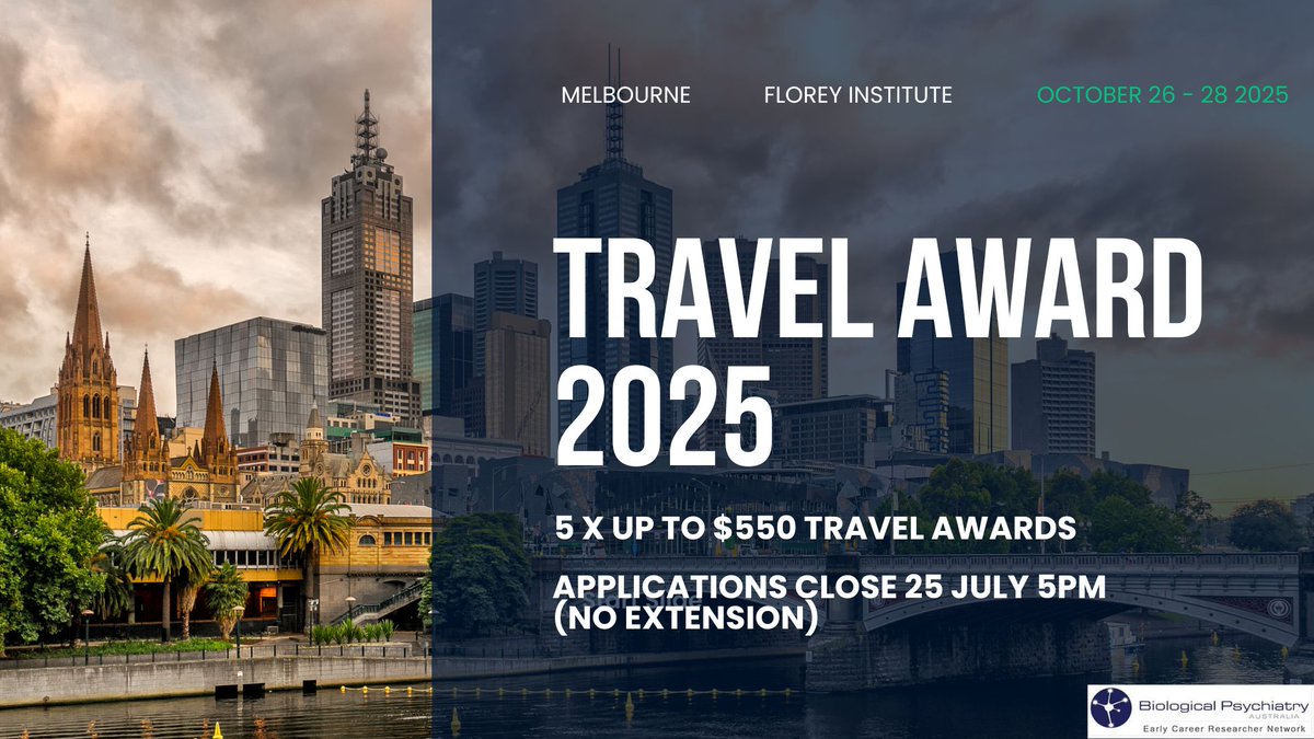 BPA_ECRN's tweet image. ‼️BPA ECRN Travel Award applications are now open ‼️
It's time to get typing and submit an application, with 5 up for grabs it's a great opportunity to join us in Melbourne for #BPA2025 💰💰
Check out the BPA website for more info to come: biolpsychaustralia.com.au/ecrn/