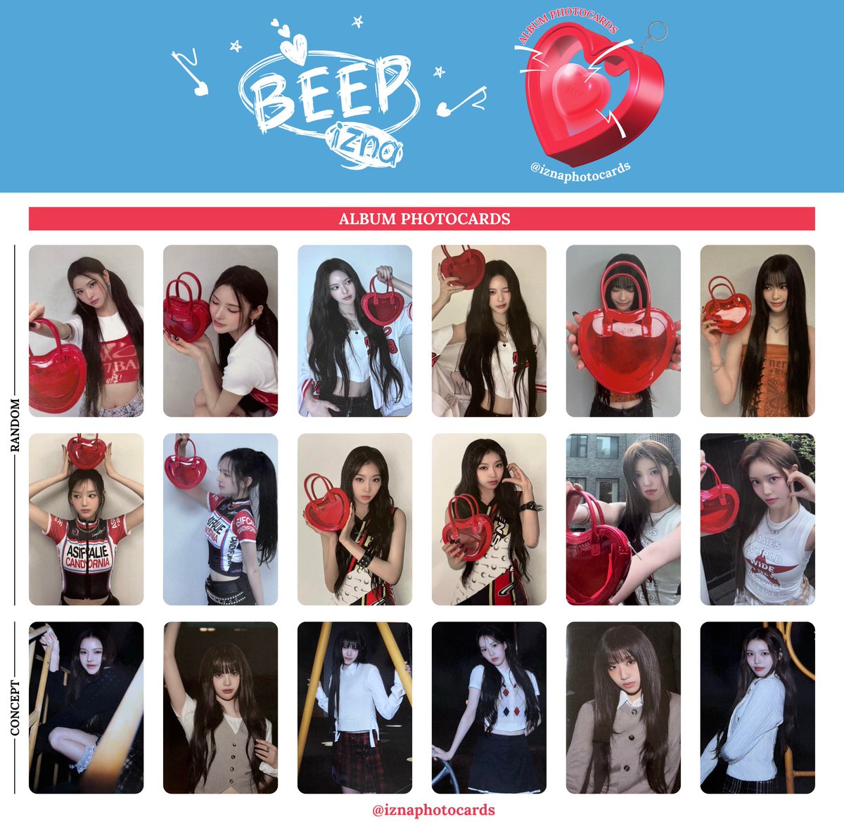 ❤️ IZNA Single Album 'BEEP! PHOTOCARD TEMPLATE