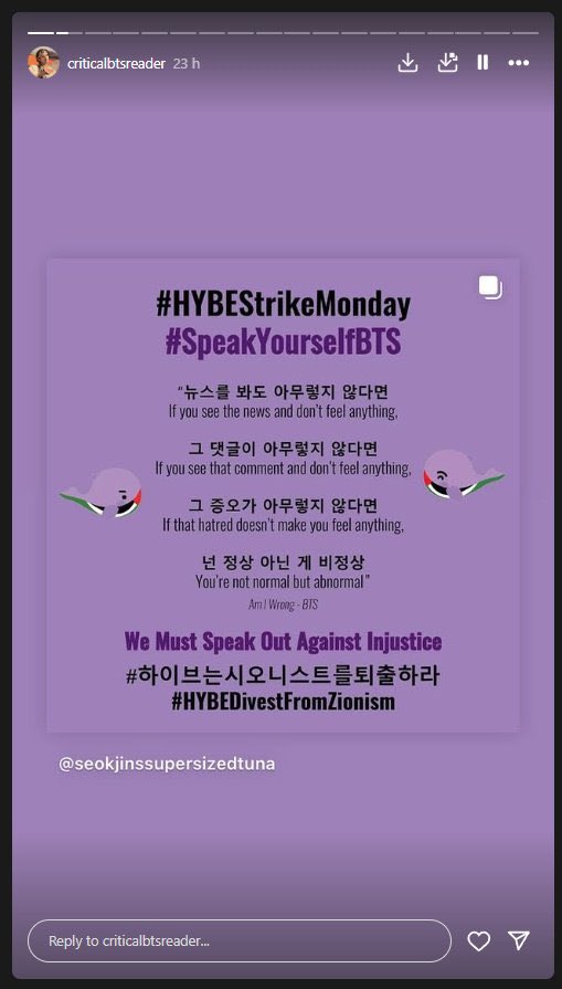 TEAMBO7_twt's tweet photo. ARMY

Nos unimos al llamado de no asistir a las funciones de este documental. 
En nuestro Bolivia también será proyectado, pero su contenido y quienes lo promueven no representan a BTS ni a ARMY.

Este documental utiliza el nombre de ARMY y sin un permiso https://t.co/juyNTPSItL