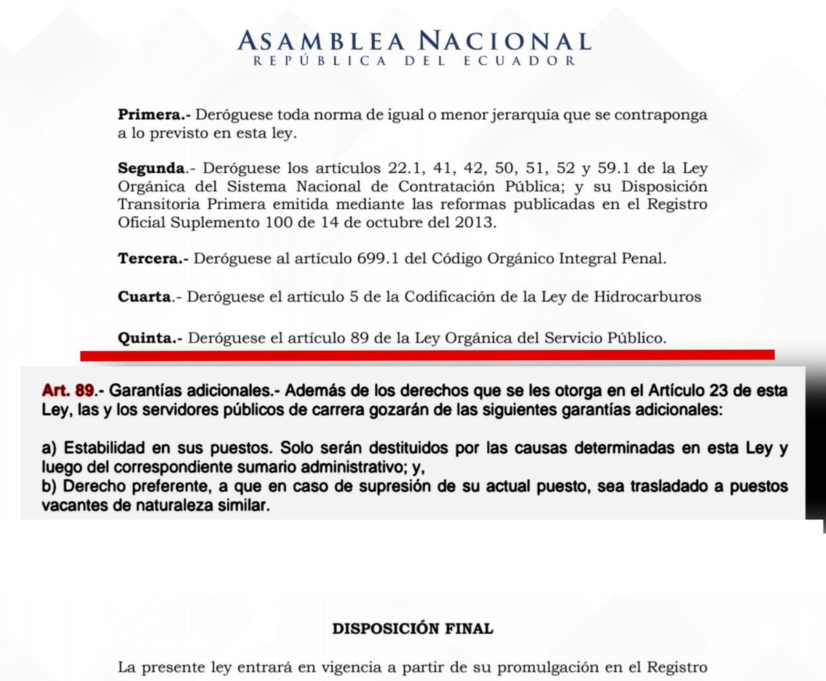 JAGonzalvear's tweet photo. Hoy quedó claro: la mal llamada Ley de Integridad Pública nunca fue sobre transparencia.
Fue sobre precarizar el empleo público, romper la estabilidad laboral y facilitar despidos arbitrarios.

Para el gobierno de @DanielNoboaOk y sus operadores en la @AsambleaEcuador, es más fácil perseguir a los servidores públicos que generar empleo.

⚠️ ¡Estas eran sus verdaderas intenciones!

#VotoNo
#RevoluciónCiudadana