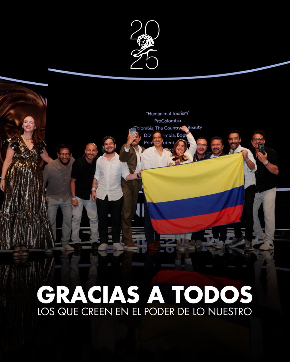 ProColombia debutó en grande en #CannesLions2025: por primera vez participó y se llevó tres Leones, incluido uno de oro.  Un hito que reconoce la biodiversidad de Colombia, la belleza de sus destinos y el trabajo de una entidad que hoy proyecta al país con identidad y fuerza