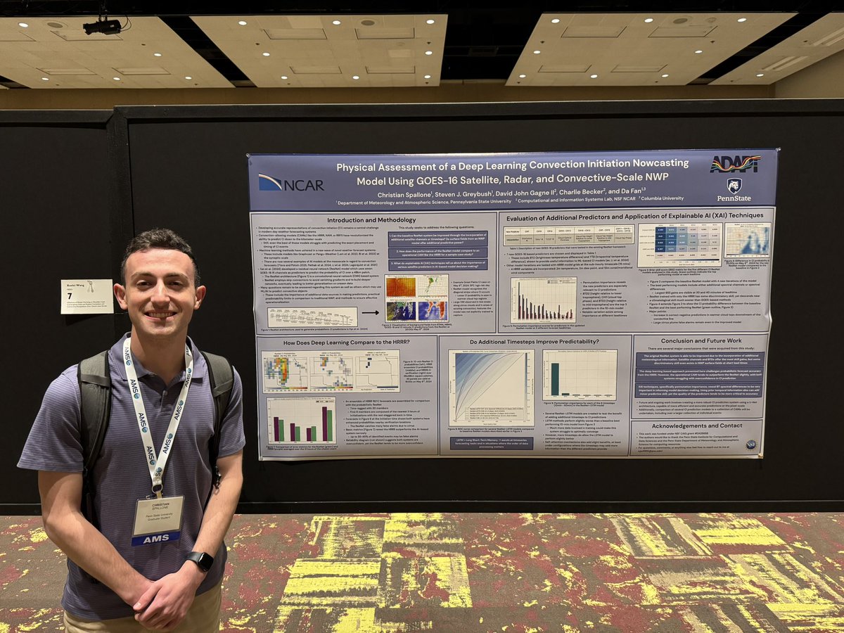 cspallone77's tweet photo. Looking forward to sharing some work on a deep learning based CI nowcasting model tomorrow at @ams_meso! Come see me at poster #6 if you’d like to chat! #AMS21Meso https://t.co/sDRmYc6YXH