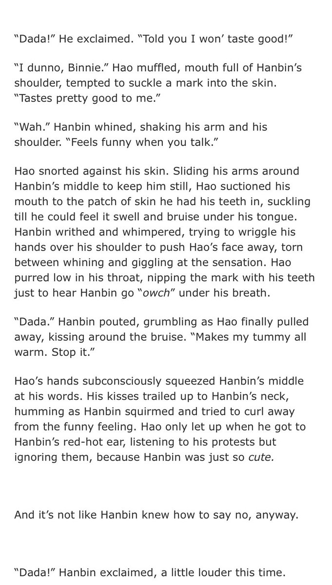 binneulland's tweet photo. The fic follows bin — who gets into the “headspace” of a 7 year old and neul — his supposed “dad” while he’s in the headspace. even while bin is in the headspace, it portrays his relationship with neul as romantic throughout the fic, clearly having pedophilic connotations. https://t.co/8aP6AhZw3W