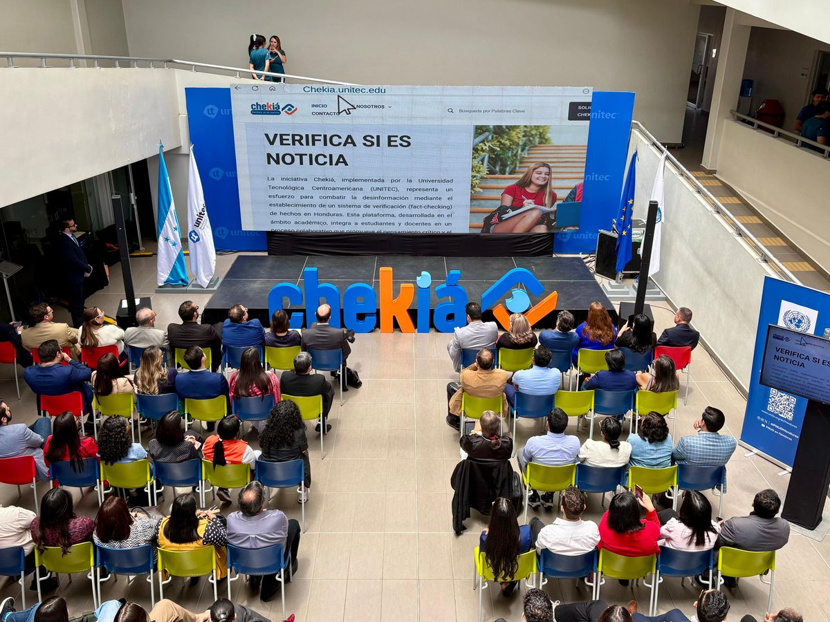 RichardBarathe's tweet photo. Hoy lanzamos #Chekiá, una herramienta para verificar información en tiempo real durante el proceso electoral.

Desde el @PNUDHonduras, @UEenHonduras y @UNITEC_hn reafirmamos nuestro compromiso de contribuir al fortalecimiento de una ciudadanía informada.  https://t.co/MGRDNuLzah https://t.co/hunkqJ8dSm