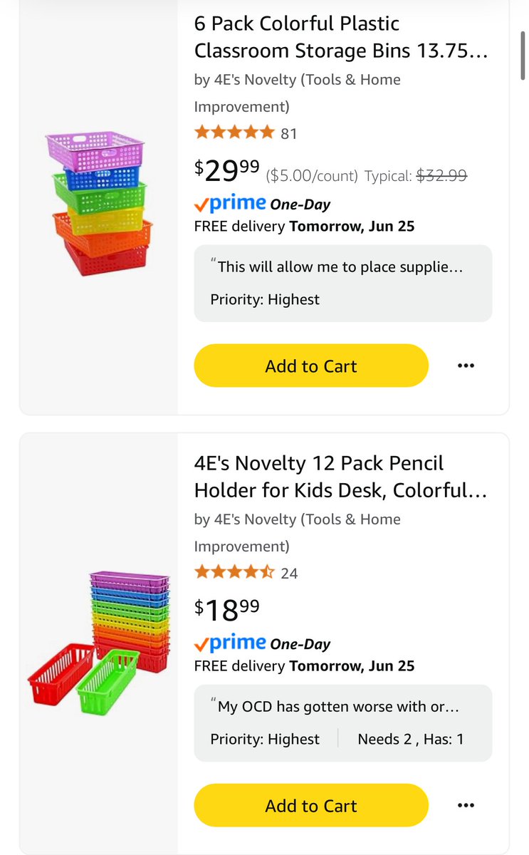Lisa Drees (@mrsdrees_ses) on Twitter photo <a href="/CoachTatur84/">Coach Tatur</a> 💃🕺🏼Right now these organizers are high on my list. I have classes as big as 27 coming into my room and need some way to organize supplies. amazon.com/hz/wishlist/ls… <a href="/CoachTatur84/">Coach Tatur</a> 💃🕺🏼Right now these organizers are high on my list. I have classes as big as 27 coming into my room and need some way to organize supplies. amazon.com/hz/wishlist/ls…