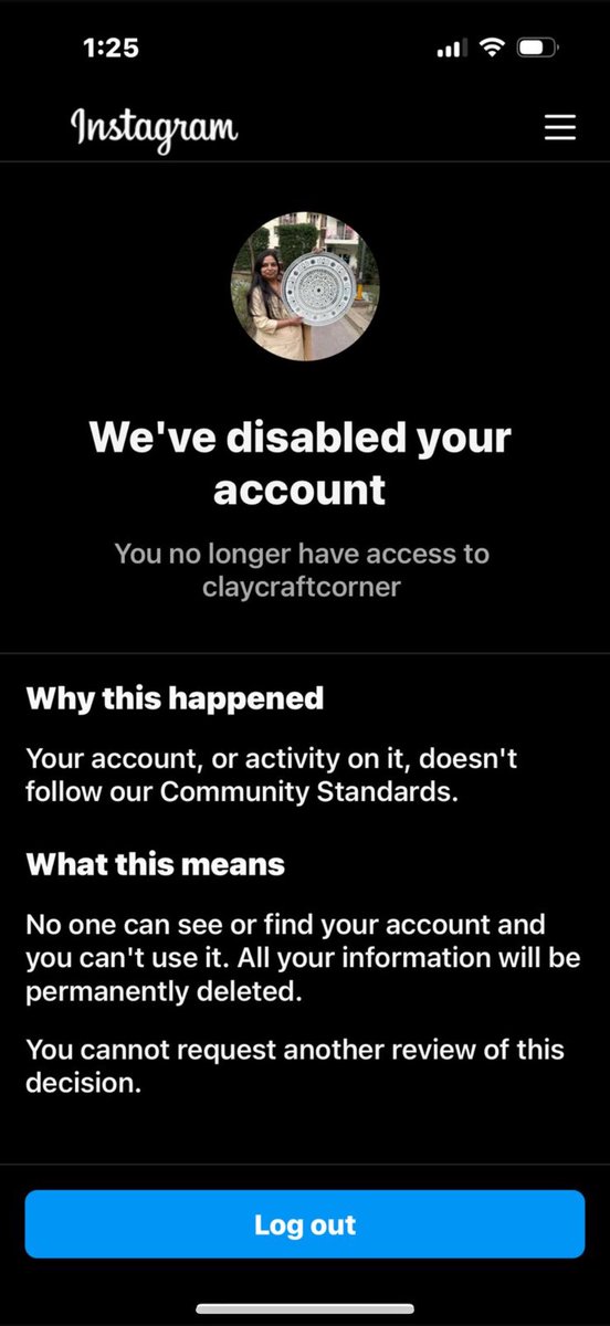CyberGuardTec's tweet photo. 📌 Instagram Account Blocked
User @claycraftcorner contacted us after recovering their hacked IG account and activating 2FA
But now, the account is permanently blocked without an appeal option. 
We’re working on a restore path
#Instagram #AccountRecovery #MetaSupport #CyberHelp https://t.co/ULSC6OP2bc