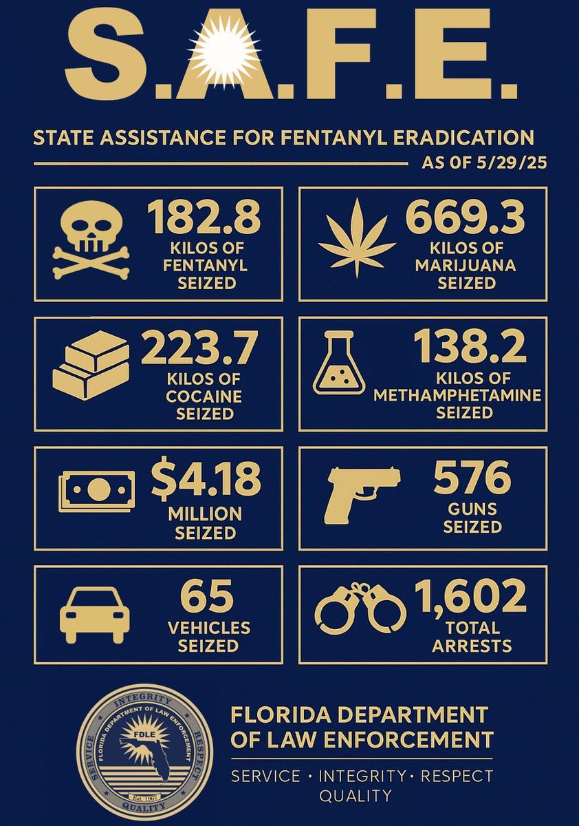 403 lbs of fentanyl seized. 1,600 arrests. FDLE’s SAFE Program puts ...