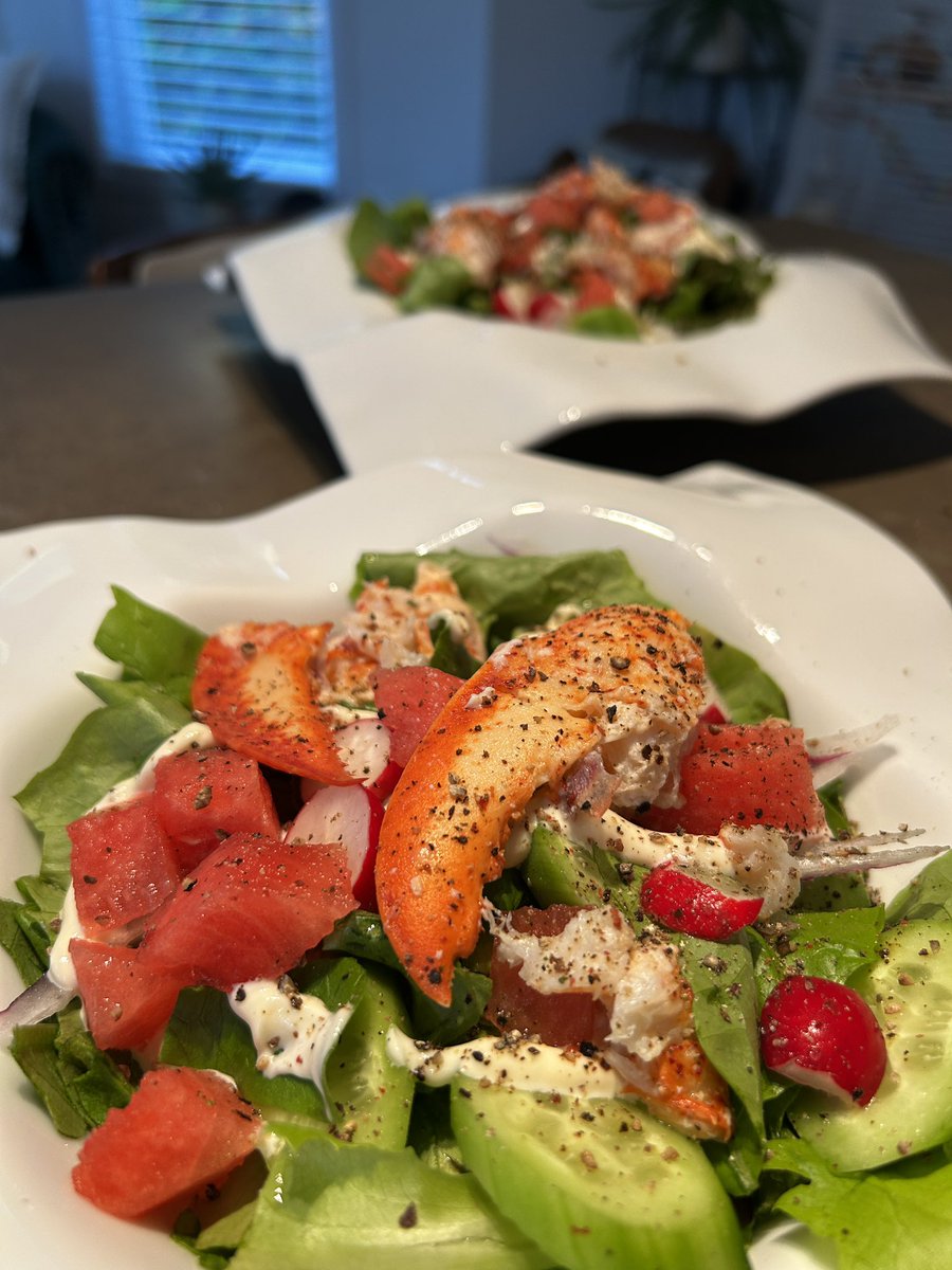 Salade du jardin et homard 😋😋