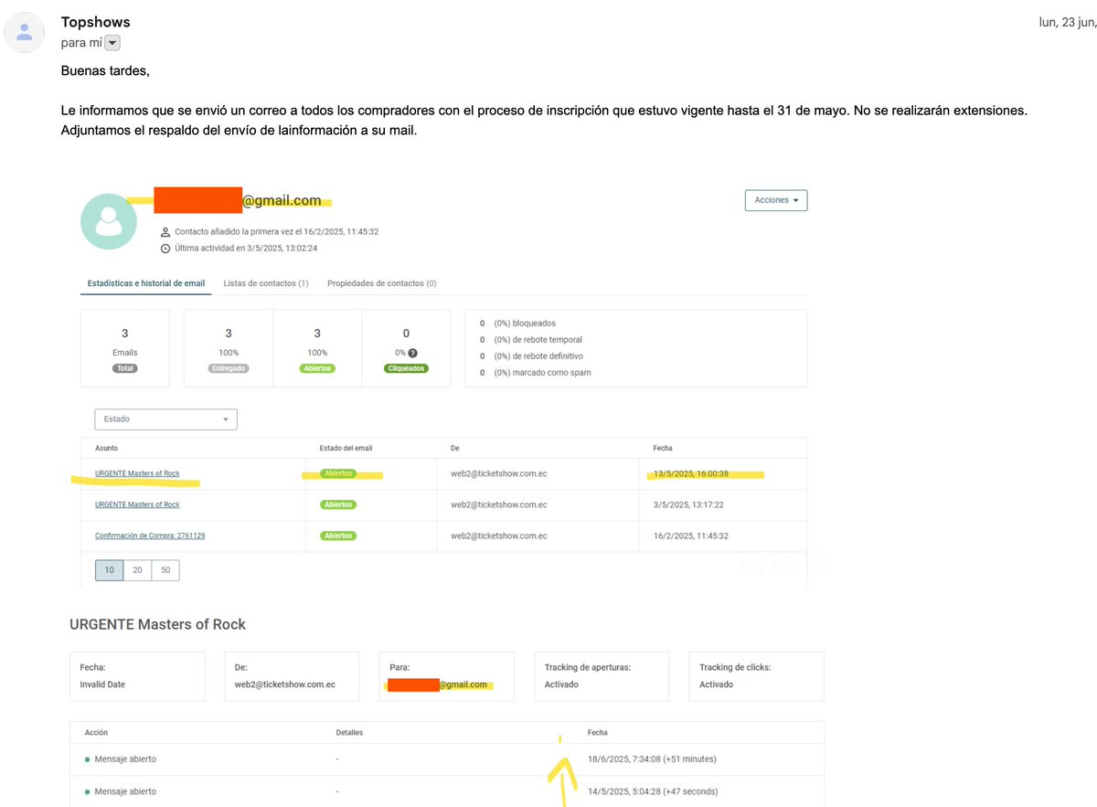 bicituits's tweet image. Hola  @TOPSHOWSECUADOR @cdaponce @fmmundo escribí un correo para hacer uso del 30% de la entrada al #MastersOfRock y recibí esta respuesta. 

Entiendo q había un plazo para esto pero si creo que podrían hacer esa devolución. No fue una entrada barata y es un mal trato al cliente.
