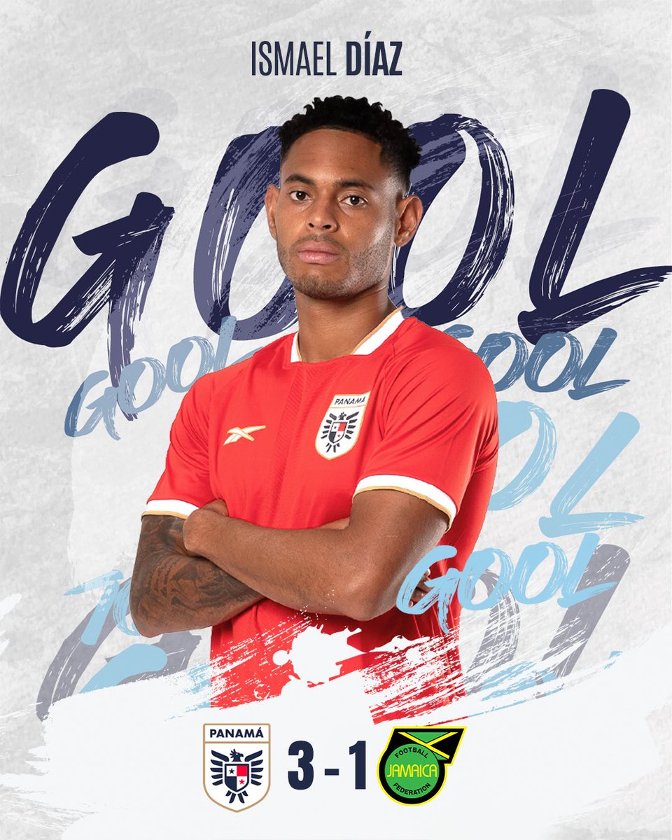 ¡HAT-TRICKKK 🔥🔥🔥🇵🇦🇵🇦🇵🇦 GOOOOOOOOOOOOOL! 

Desde el punto penal ISMAEL DÍAZ 👑 anota su tercer gol para #PanamáMayor🇵🇦 

⏱️4️⃣4️⃣’ de partido
🇵🇦 3-1 🇯🇲

🏟️ Q2 Stadium
📺 ESPN + 

#MásPanameñosQueNunca 🇵🇦