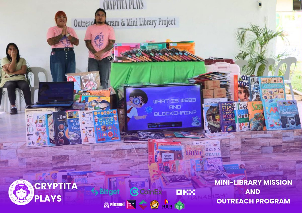 📚 Mini-Library Mission — President Roxas, Capiz

Cryptita Plays brought books, school supplies, and simple Web3 learning to the grassroots.
All photos shared with full consent.
This mission is purely educational.

📰 Read more:
linkedin.com/posts/cryptita…

  #MiniLibraryMission