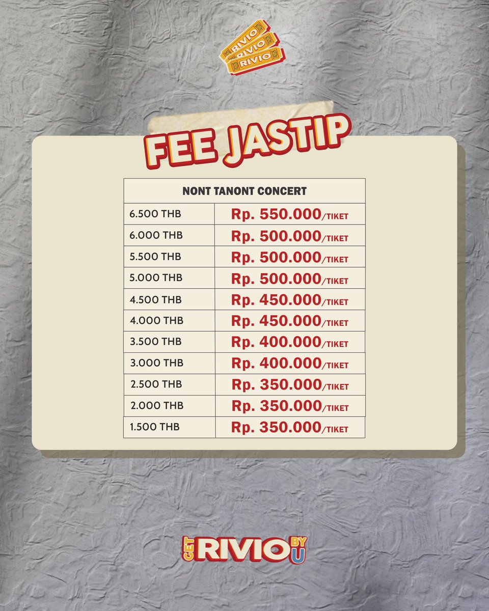 Get Rivio by U | Jastip Tiket Konser ๐ซ tweet media
